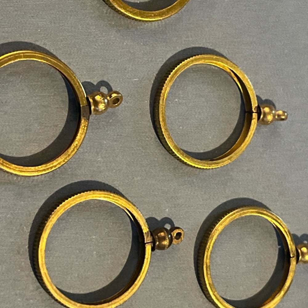 Vintage raw brass Quarter holders